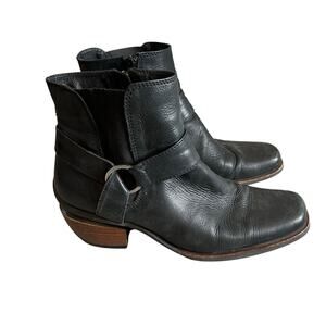Wolky Womens Ankle Bootie Size 41 US 10 Black Leather Biker Moto